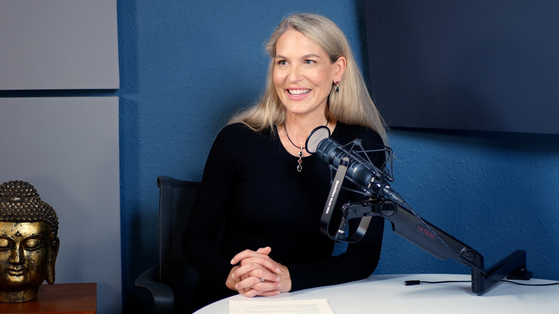 Dr. Lisa Belisle in the Radio Maine studio