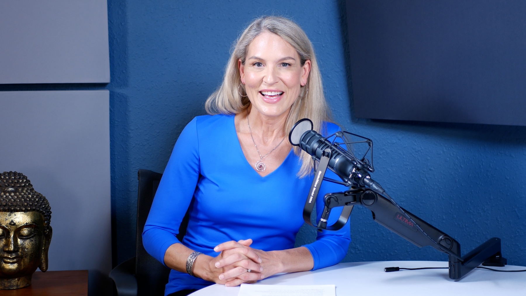 Dr. Lisa Belisle in the Radio Maine studio